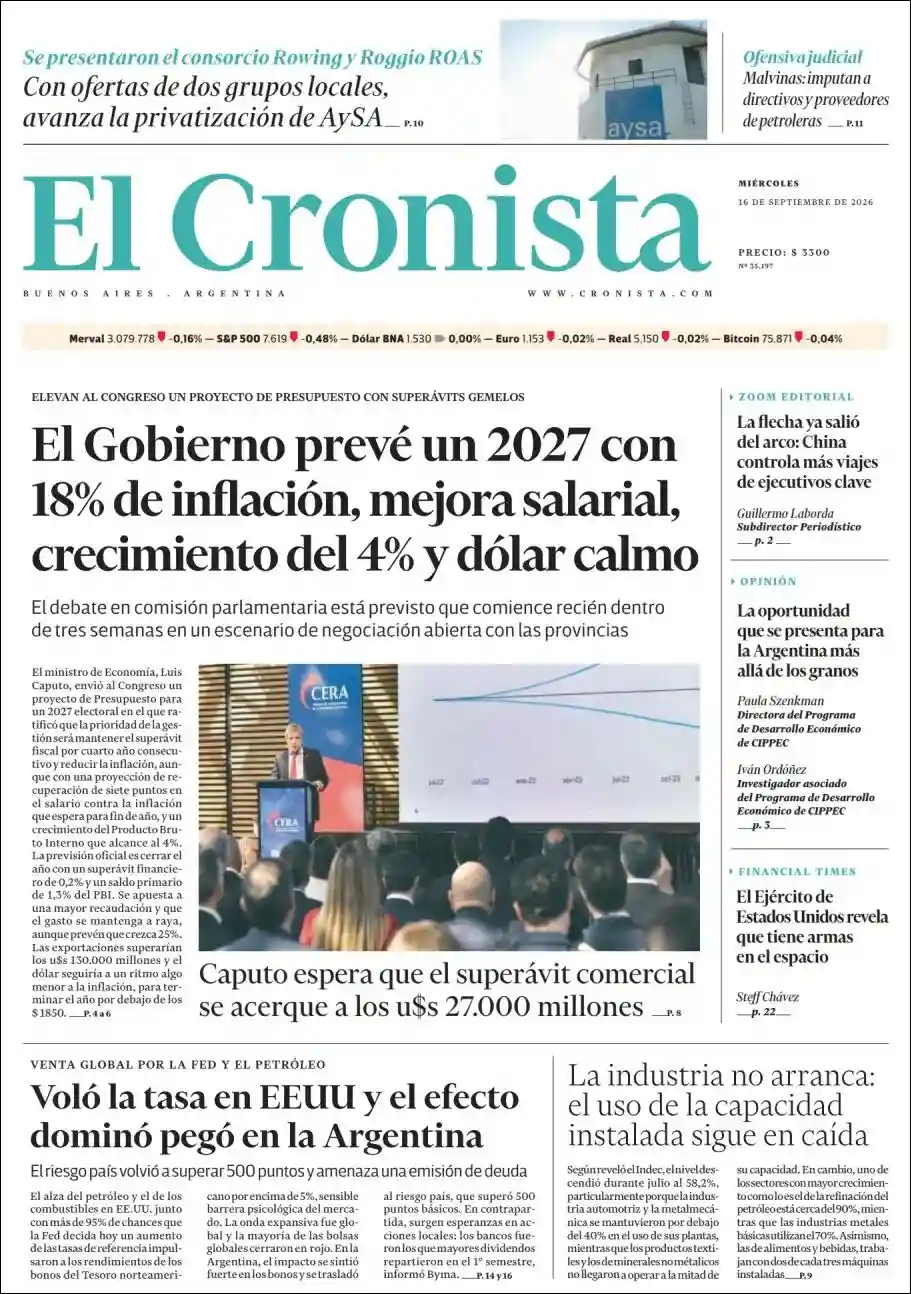 Estudios Max | D`LIGAS - Tapa del diario Cronista