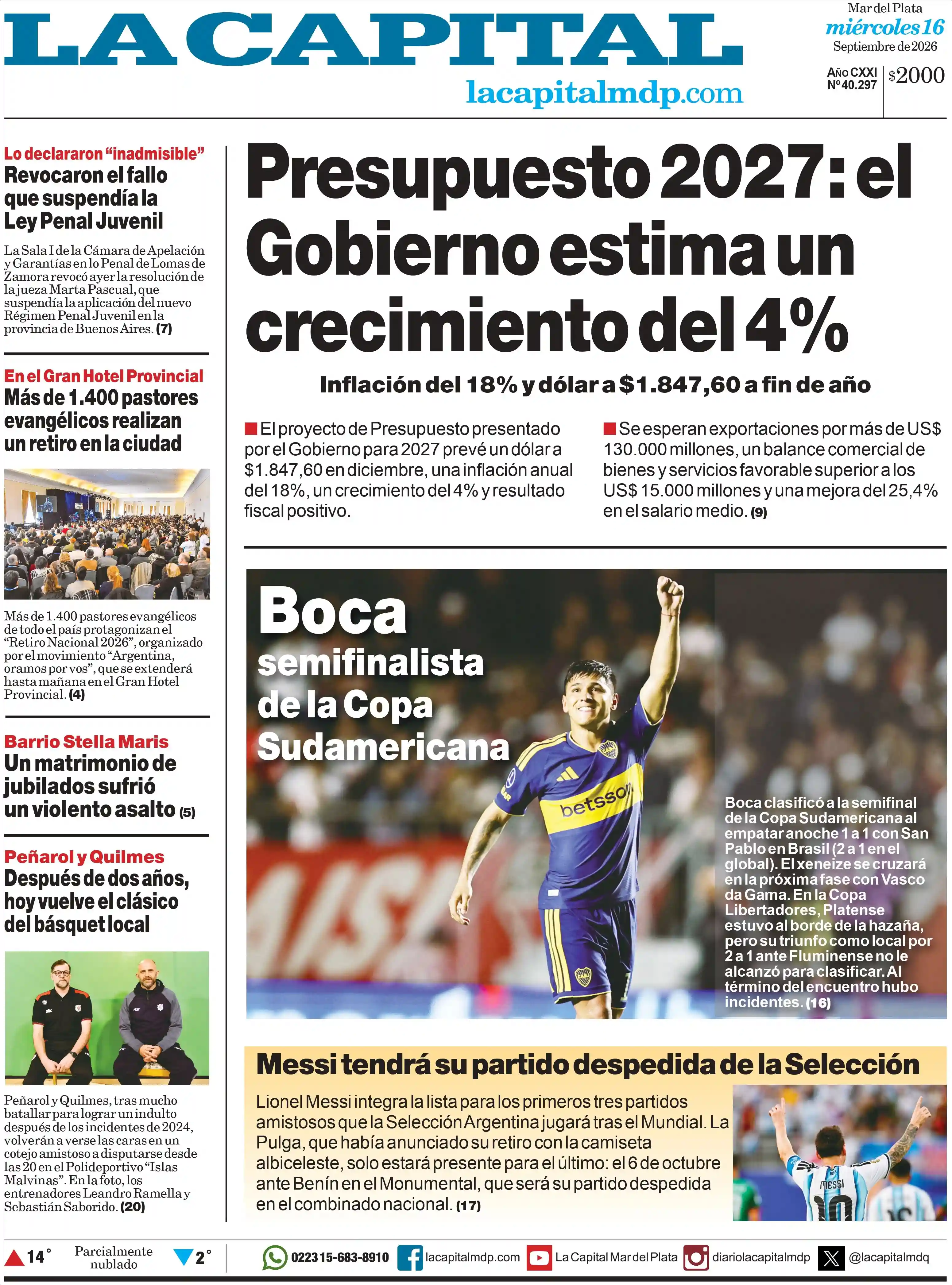Estudios Max | D`LIGAS - Tapa del diario La Capital